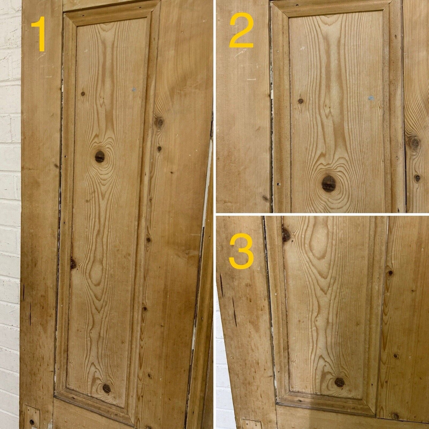 Reclaimed Old Victorian Pine Internal 4 panel Door 1930 x 760mm