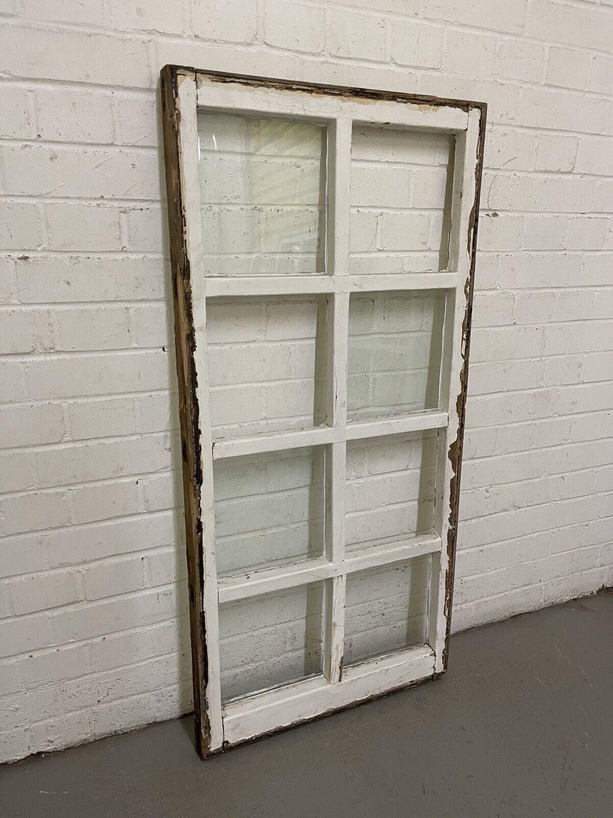 Reclaimed Old Modern Georgian Style 8 Panel Wooden Window 568 x 1175mm