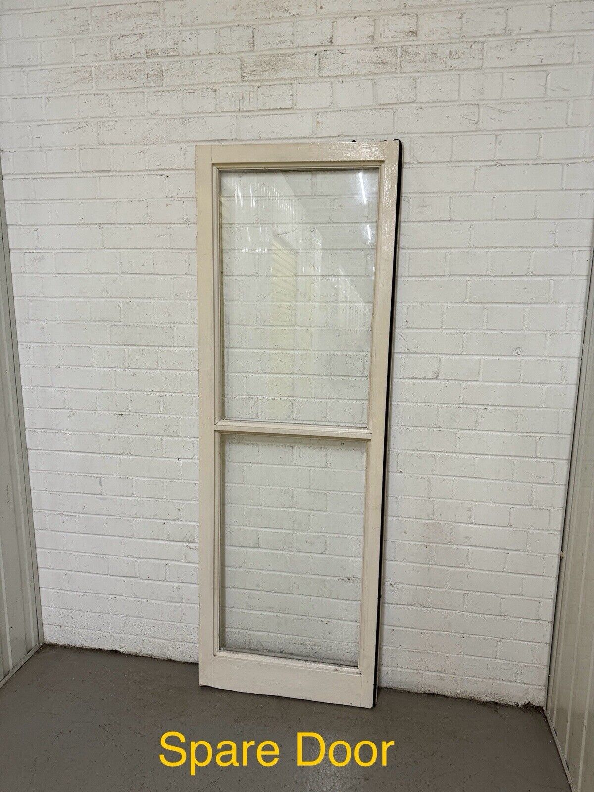 Reclaimed French Single Panel Glass Wooden Double Doors 1752 Or 1746 x 1185mm