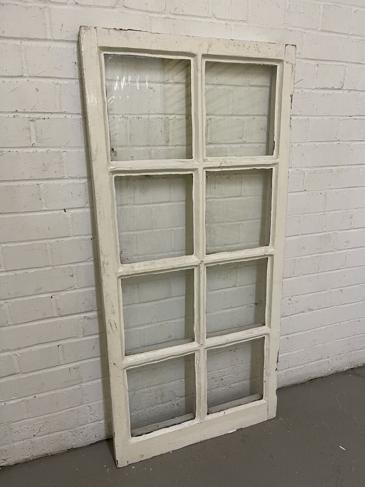 Reclaimed Old Modern Georgian Style 8 Panel Wooden Window 568 x 1175mm