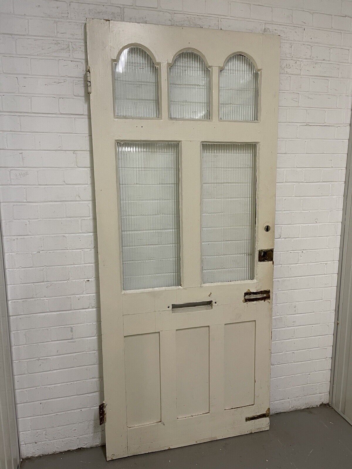 Reclaimed Victorian Edwardian Wooden Panel Front Door 2085 or 2074mm x 910mm