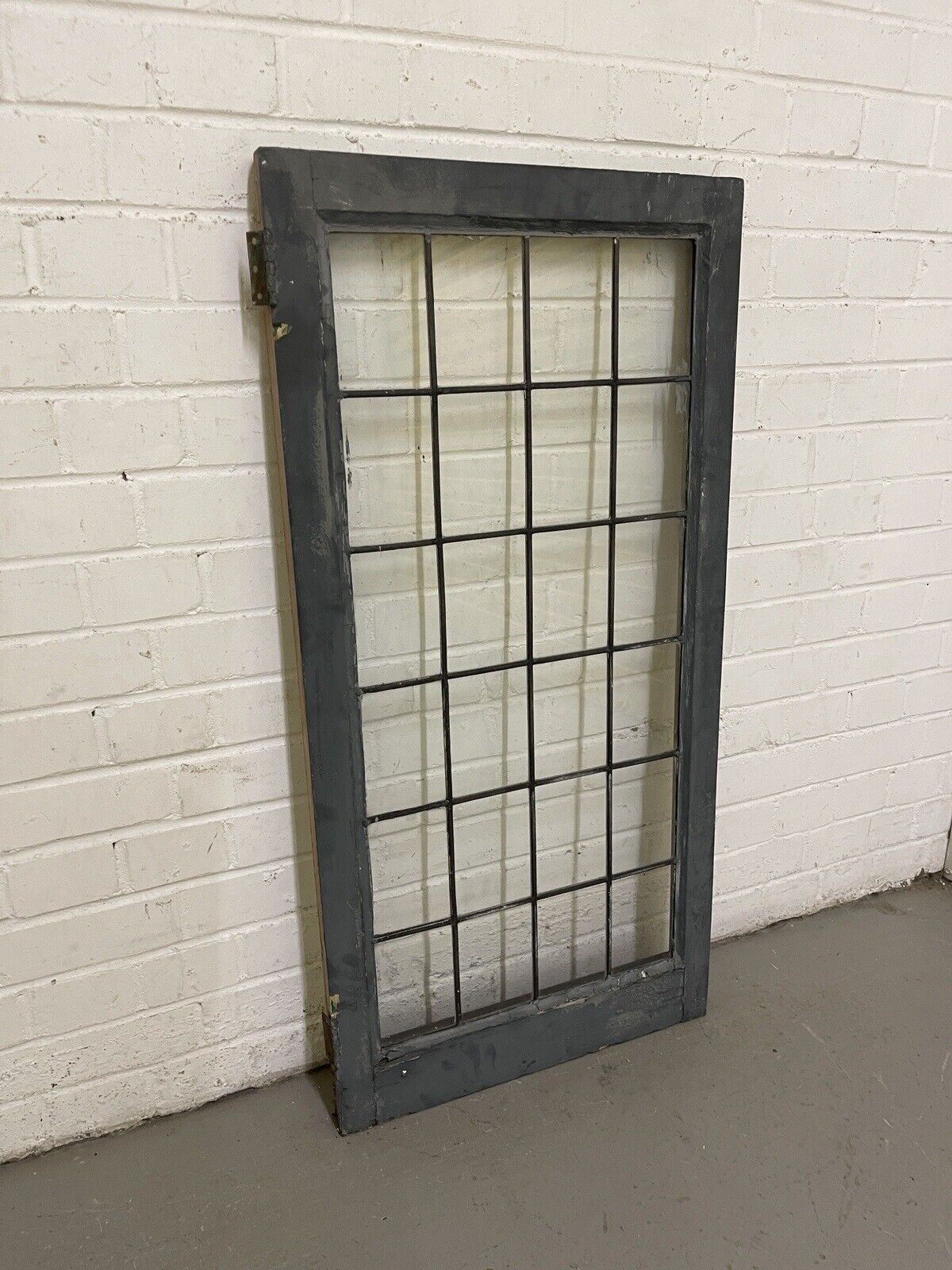 Reclaimed Old Leaded Light Panel Wooden Window 515 x 1048mm