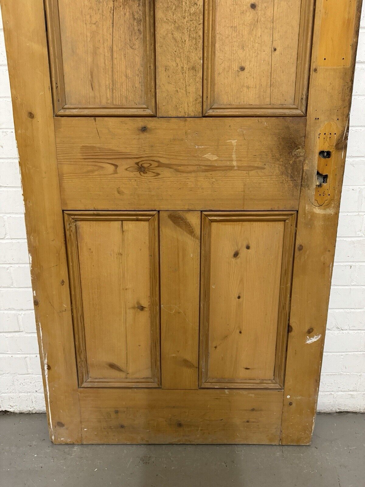 Reclaimed Old Victorian Pine Internal 4 panel Door 2005 x 805mm