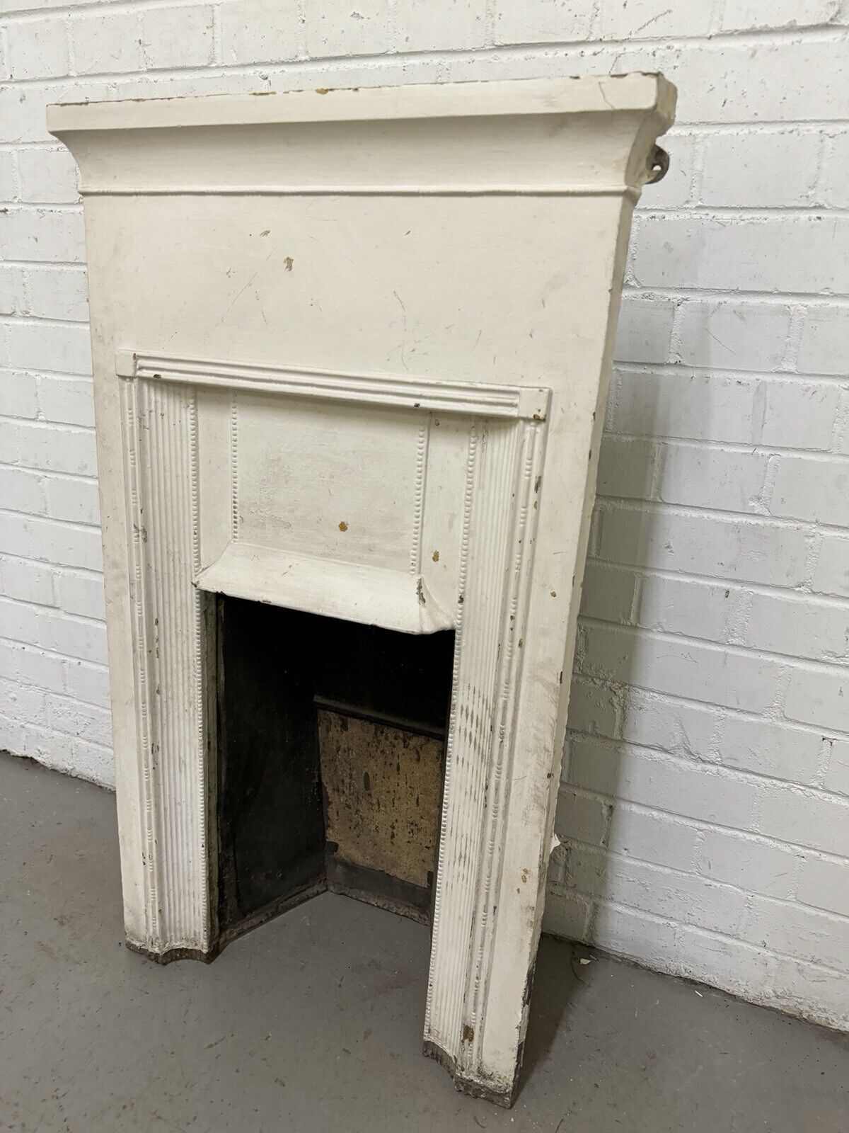 Antique Reclaimed Art Nouveau Edwardian Victorian Distressed Fireplace