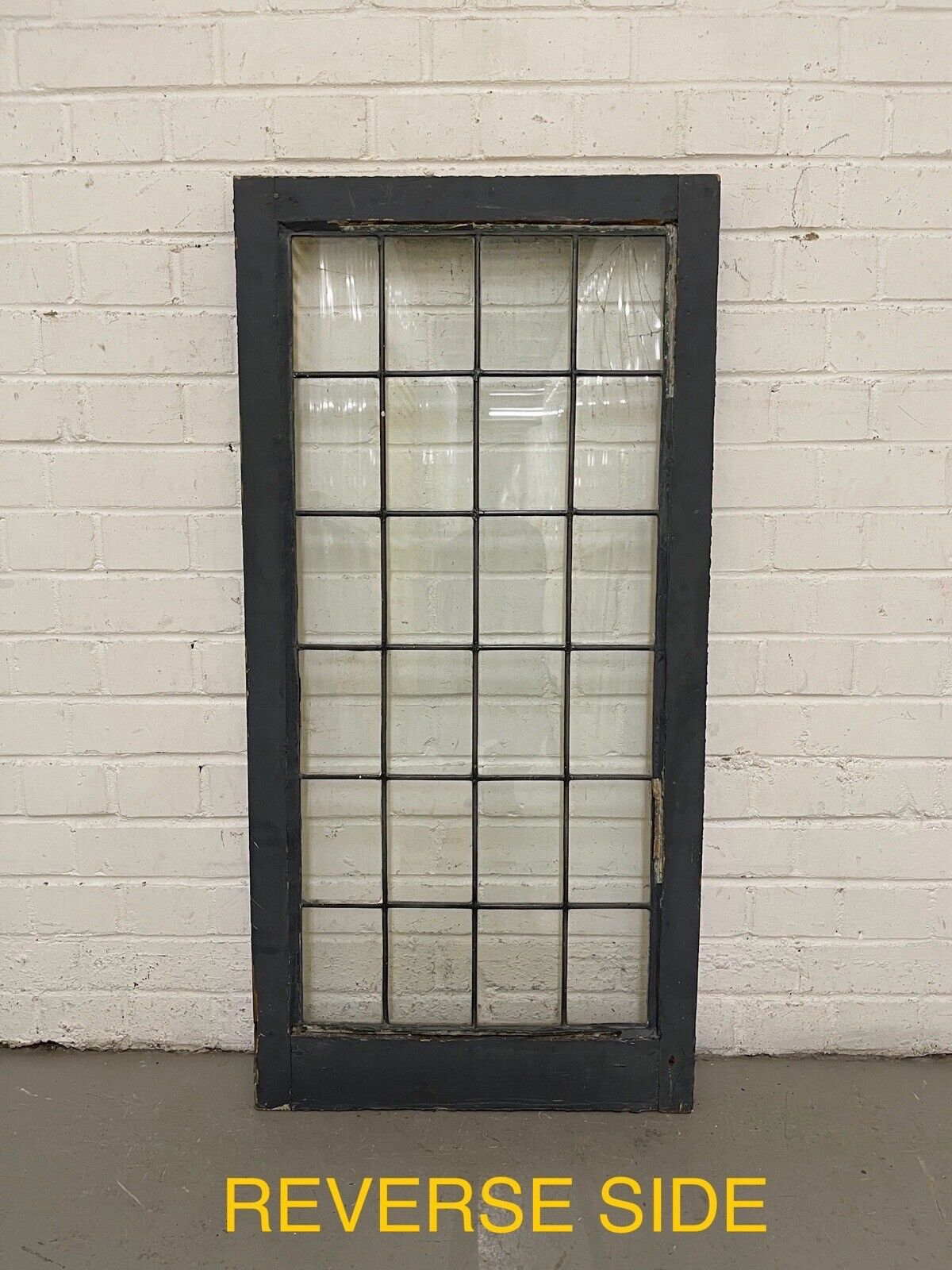 Reclaimed Old Leaded Light Panel Wooden Window 520 x 1050mm