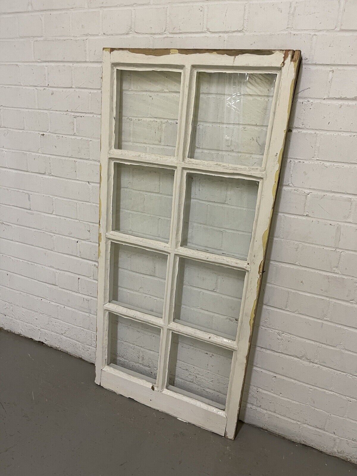 Reclaimed Old Modern Georgian Style 8 Panel Wooden Window 568 x 1175mm