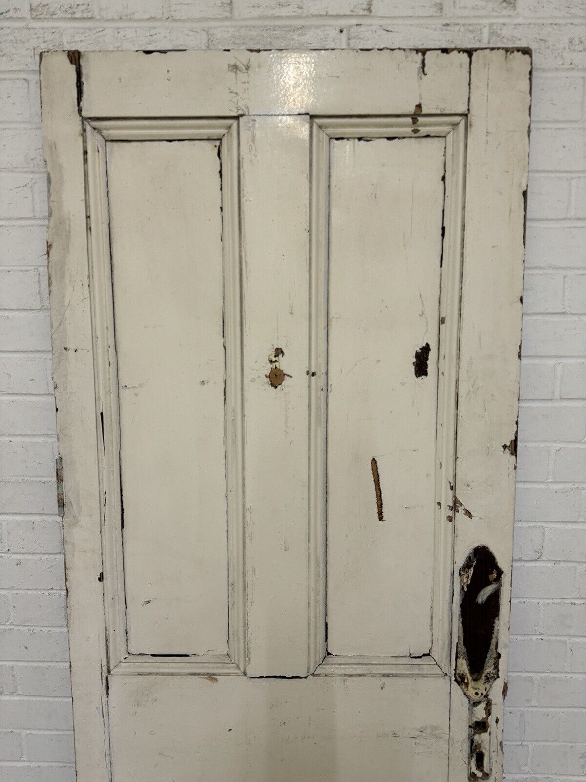 Reclaimed Distressed Victorian Pine Internal 4 panel Door 1943 x 780mm