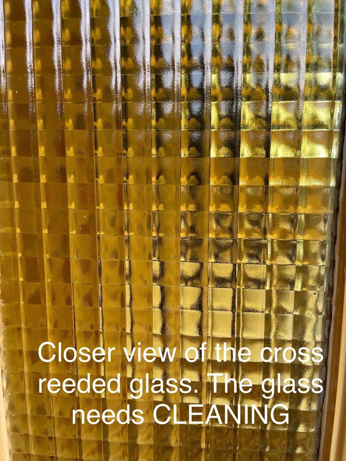 Reclaimed Cross Reeded Glass Door 1965mm x 755 or 759mm