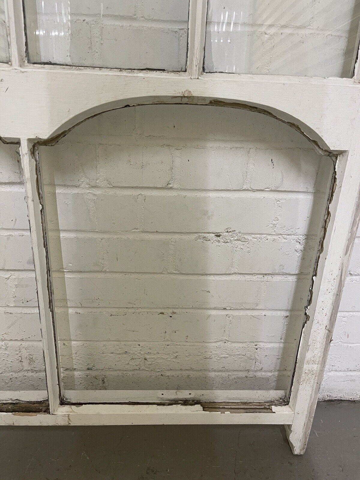 Reclaimed Old Edwardian Arch Sash Wooden Window 913 x 950mm