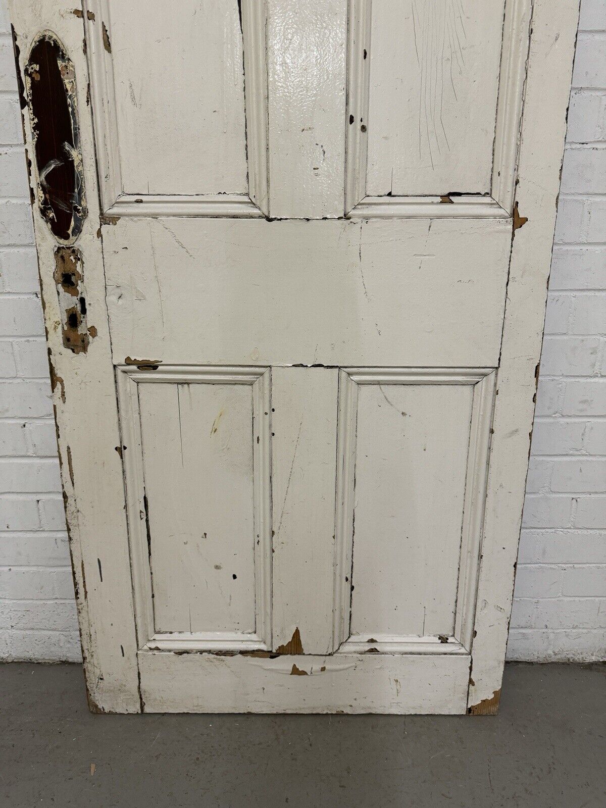 Reclaimed Distressed Victorian Pine Internal 4 panel Door 1943 x 780mm