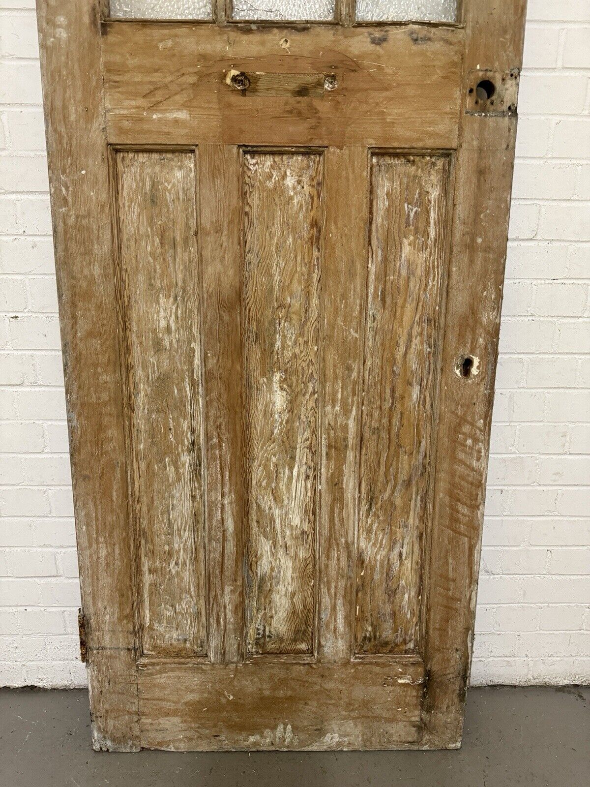 Reclaimed Old Edwardian Victorian Wooden Panel Front Door 2027 x 810mm