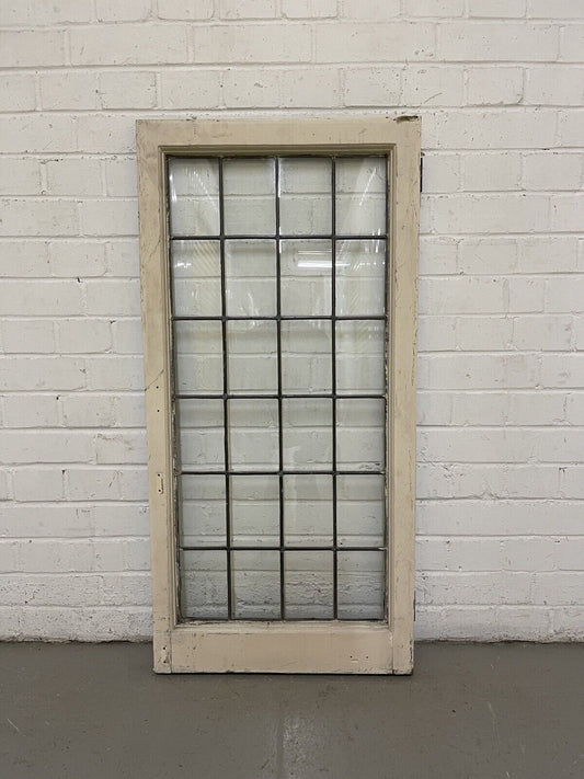 Reclaimed Old Leaded Light Panel Wooden Window 515 x 1045mm