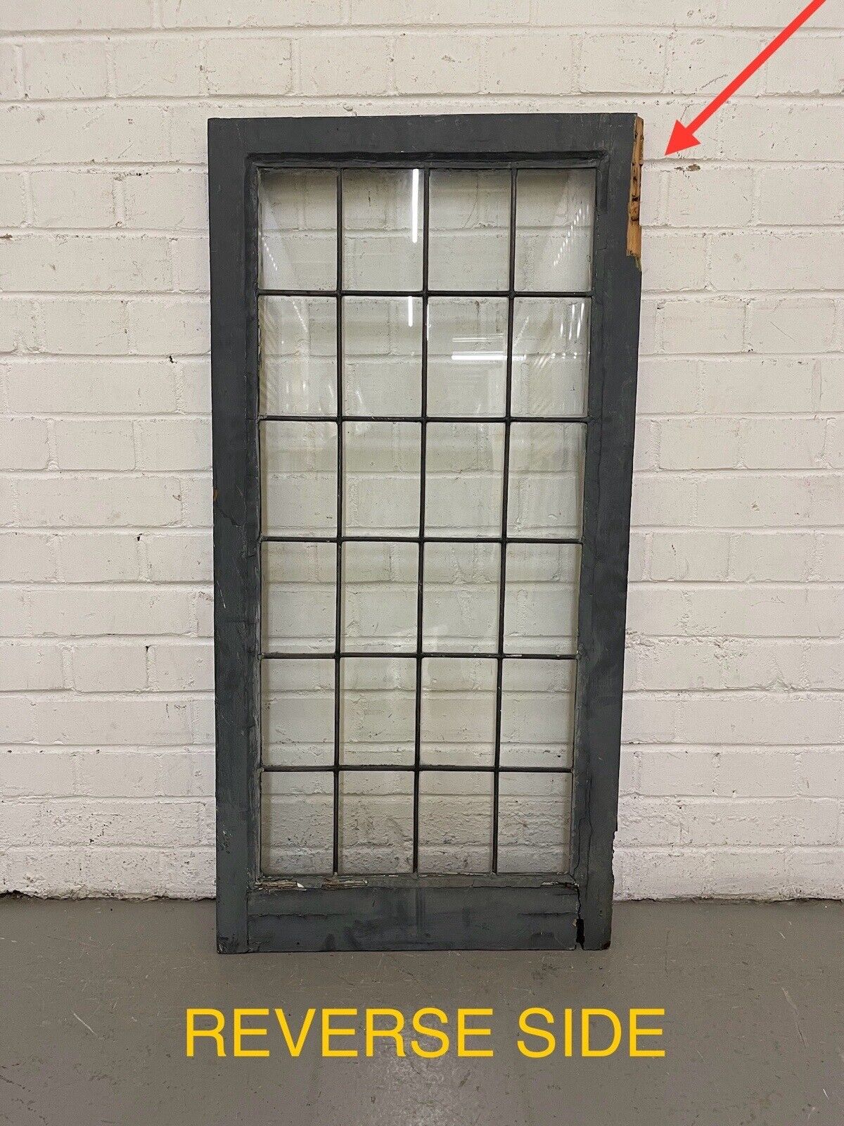 Reclaimed Old Leaded Light Panel Wooden Window 516 x 1045mm