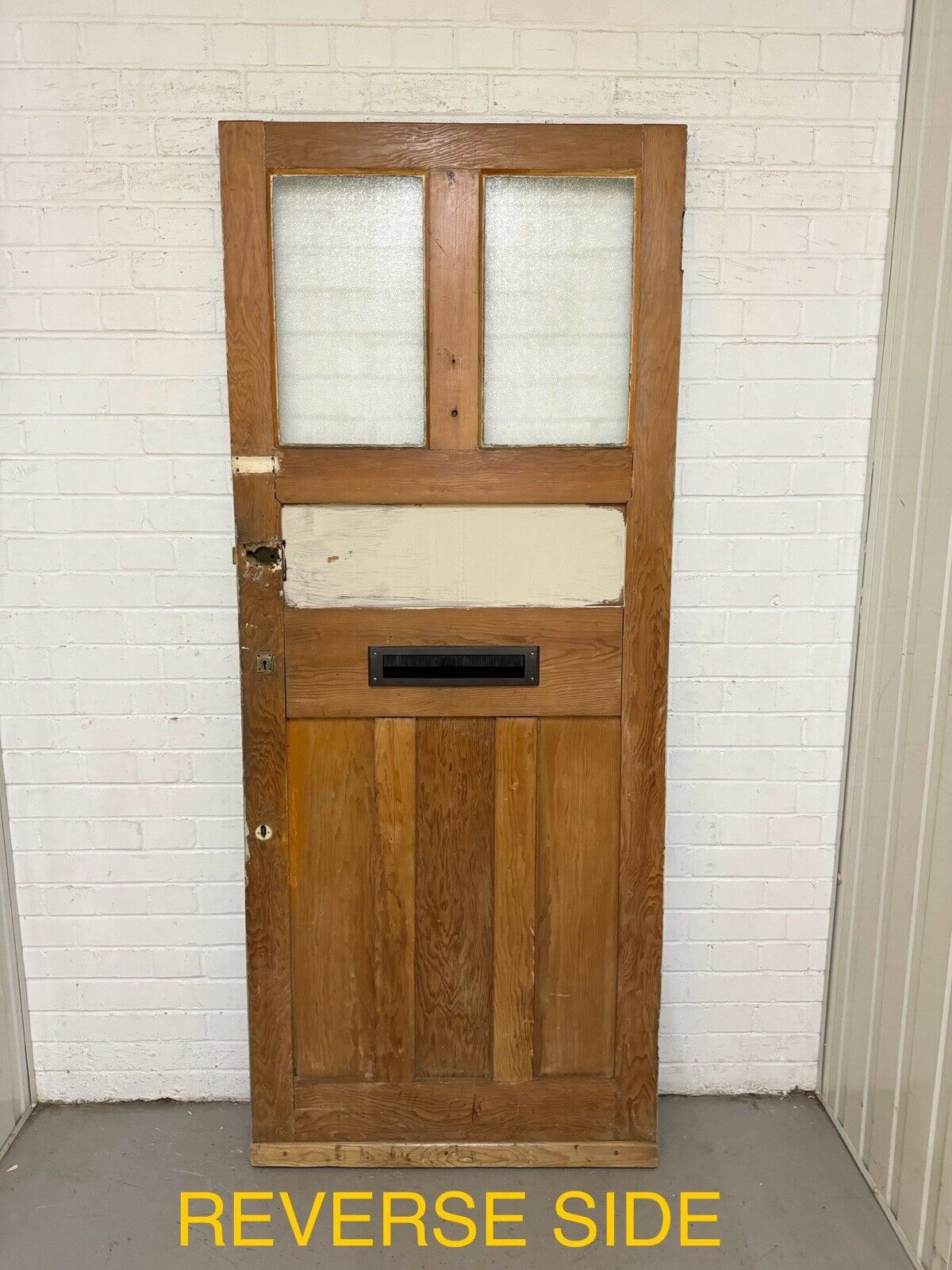 Reclaimed Old Victorian Edwardian Wooden Panel Front Door 2060 x 855mm