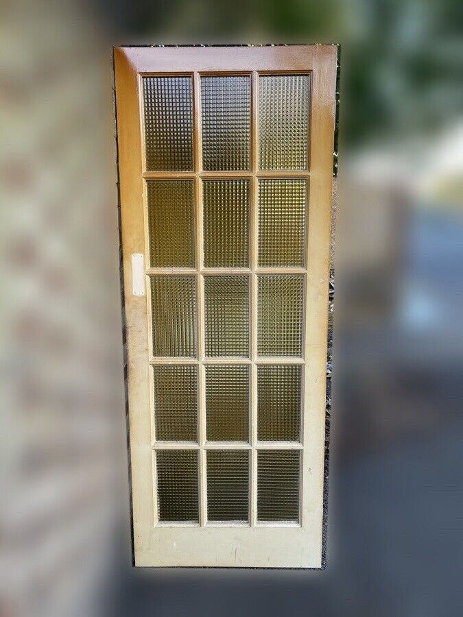 Reclaimed Cross Reeded Glass Door 1965mm x 755 or 759mm