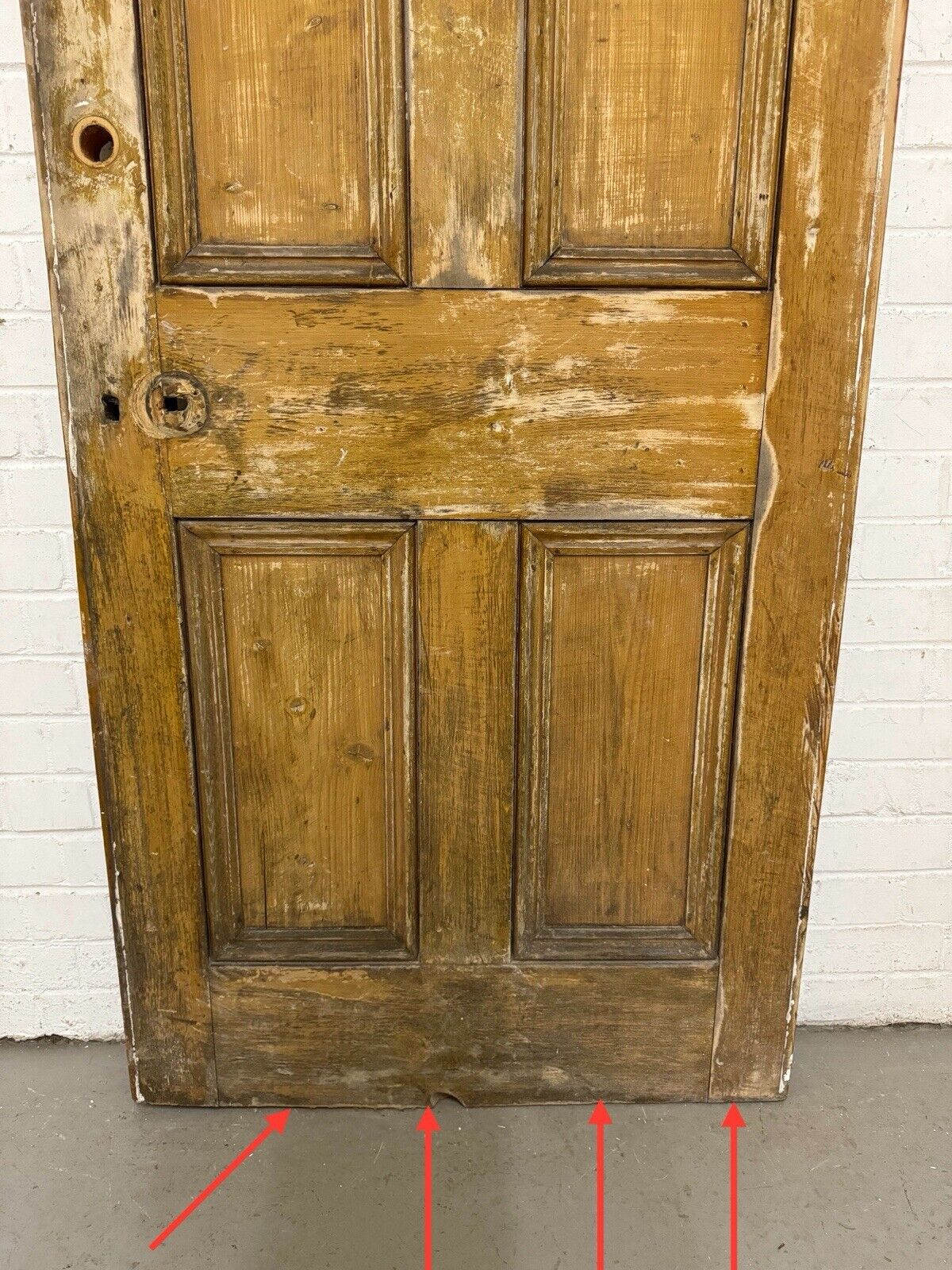 Reclaimed Victorian Pine Internal 5 panel Door 1995 Or 2000 x 803mm