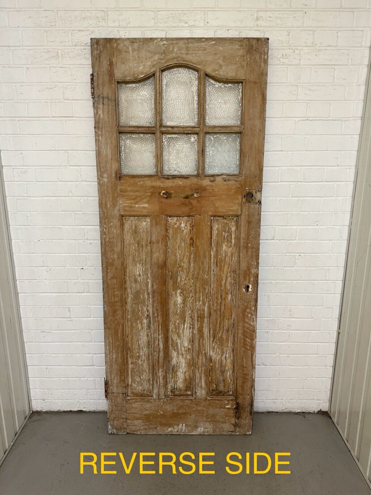 Reclaimed Old Edwardian Victorian Wooden Panel Front Door 2027 x 810mm