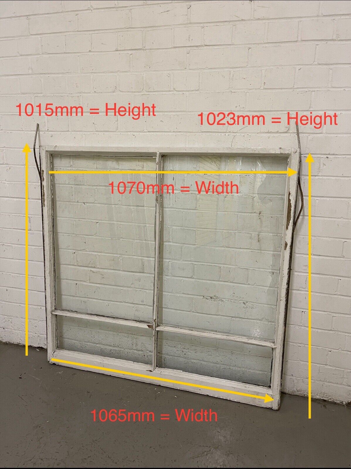 Reclaimed Old Victorian Edwardian Sash Wooden Window 1015 x 1065mm