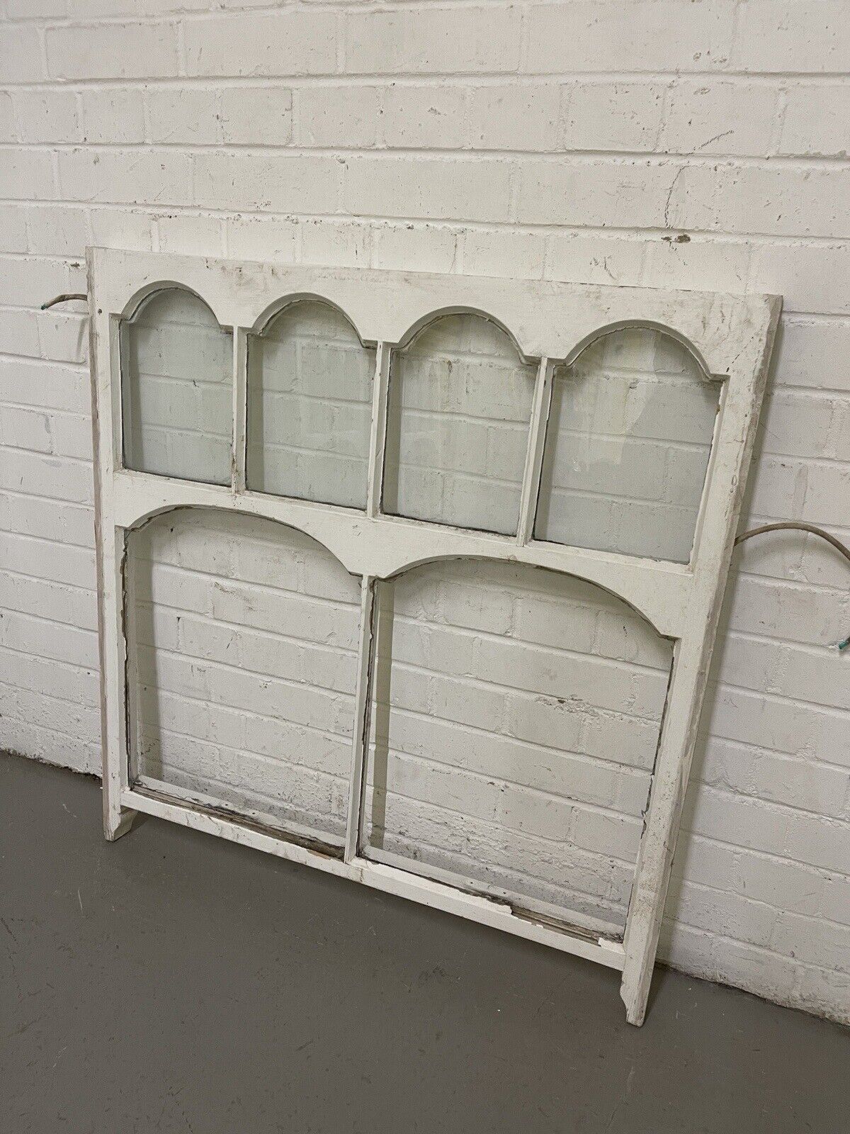 Reclaimed Old Edwardian Arch Sash Wooden Window 913 x 950mm