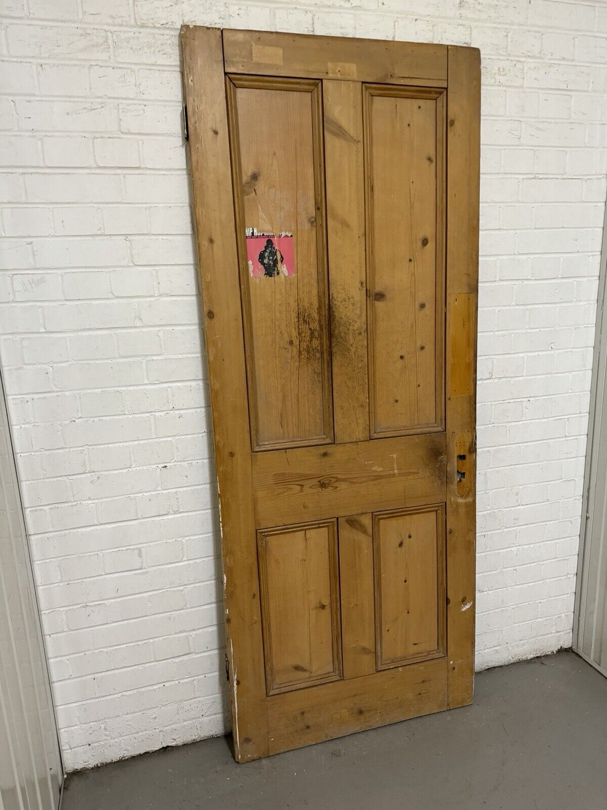 Reclaimed Old Victorian Pine Internal 4 panel Door 2005 x 805mm