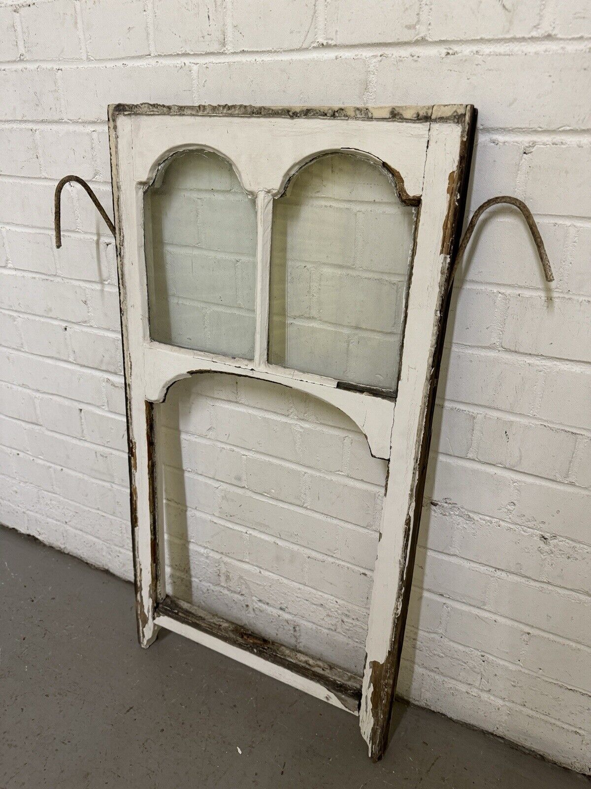 Reclaimed Old Edwardian Arch Sash Wooden Window 805 x 455mm