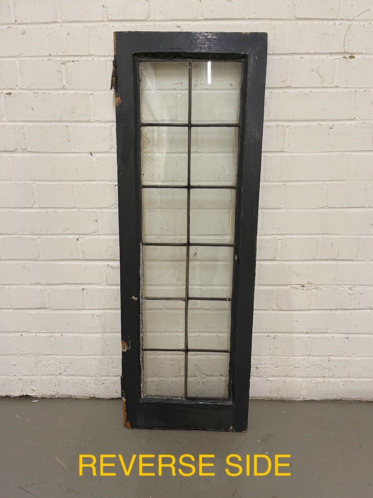 Reclaimed Old Leaded Light Panel Wooden Window 360 x 1050mm