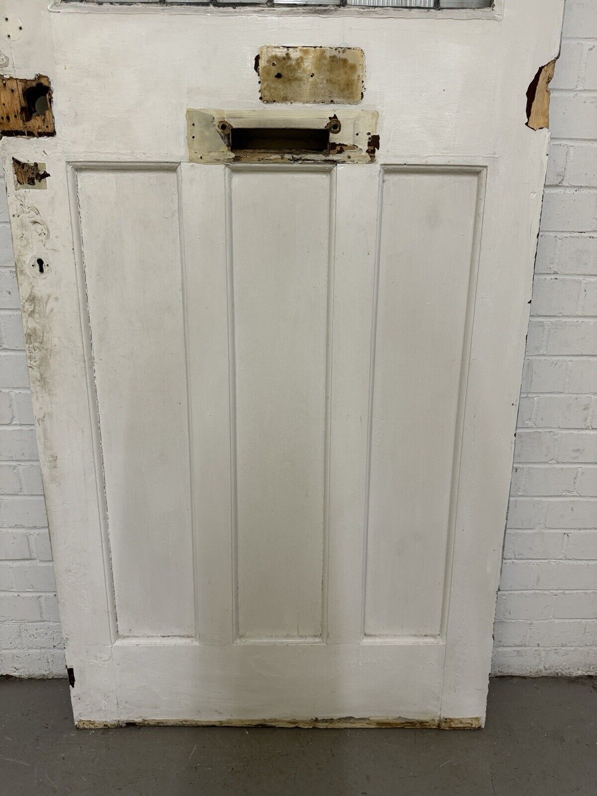 Reclaimed Old Victorian Edwardian Wooden Panel Front Door 2080 Or 2075 x 858mm