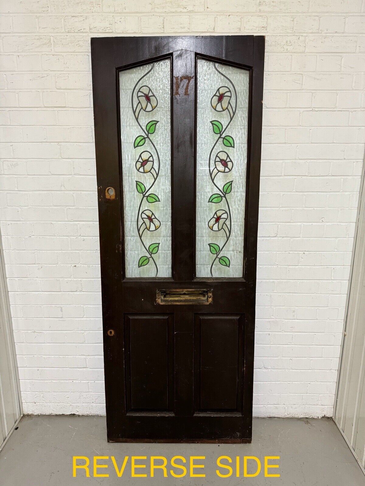 Reclaimed Style Stained Glass Wooden Panel Front Door 1980 or 1975mm x 760mm