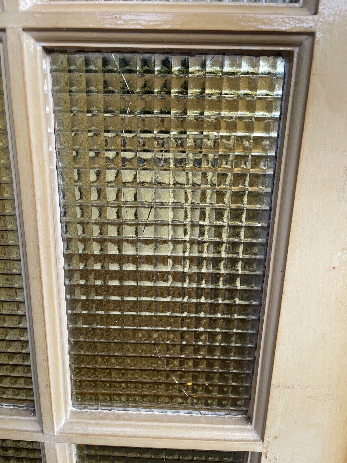 Reclaimed Cross Reeded Glass Door 1965mm x 755 or 759mm