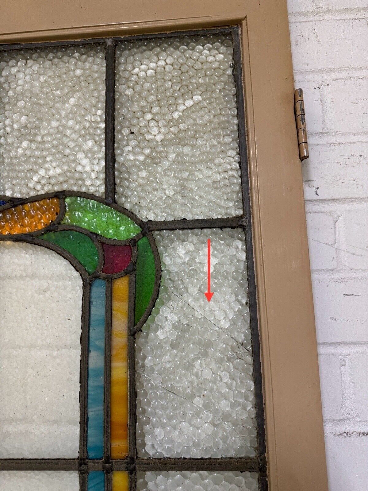 Reclaimed French Victorian Stained Glass Double Doors 2183 Or 2190mm x 1432mm