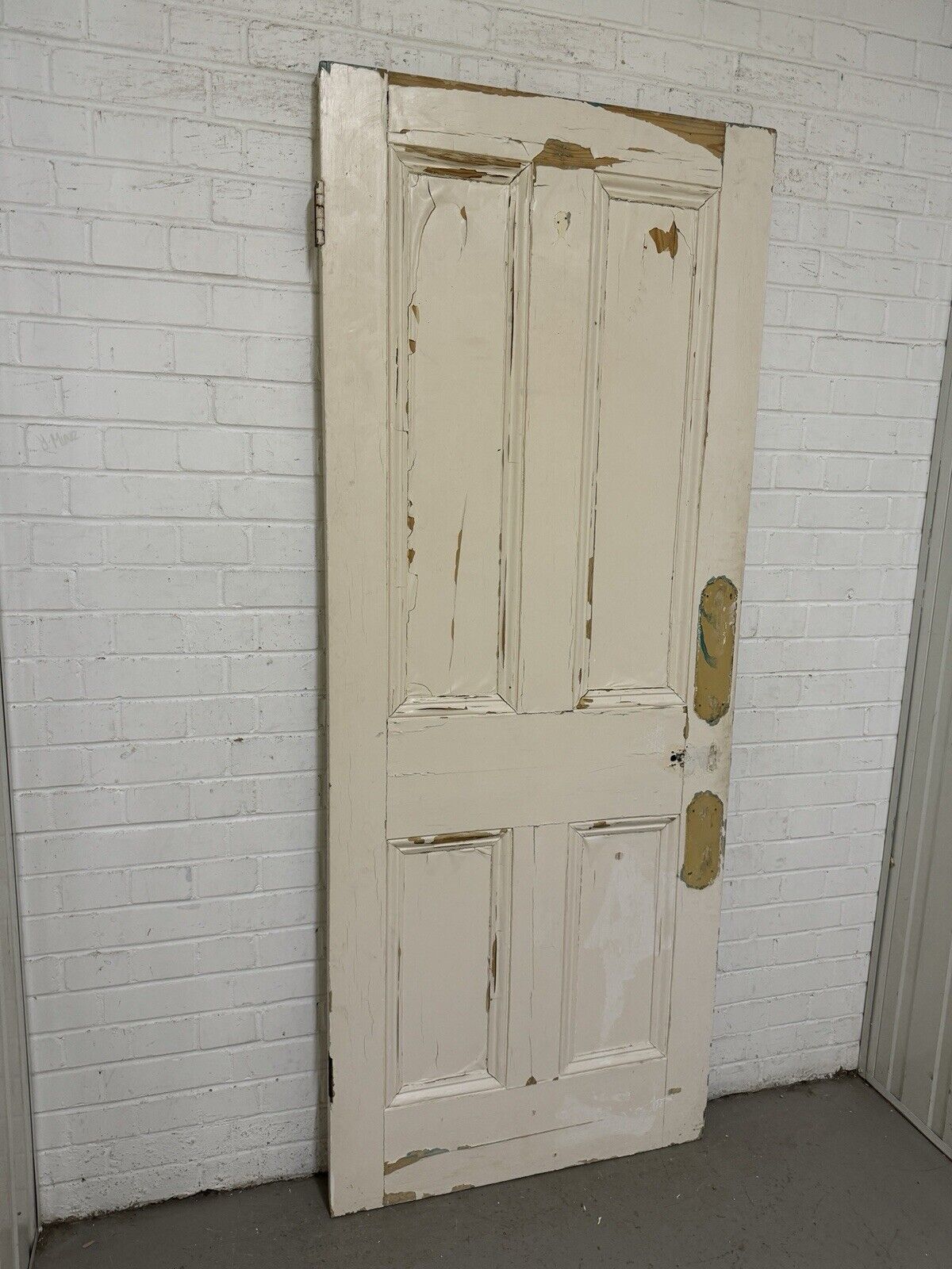 Reclaimed Vintage Old Victorian Pine Internal 4 panel Door 2015 x 810mm