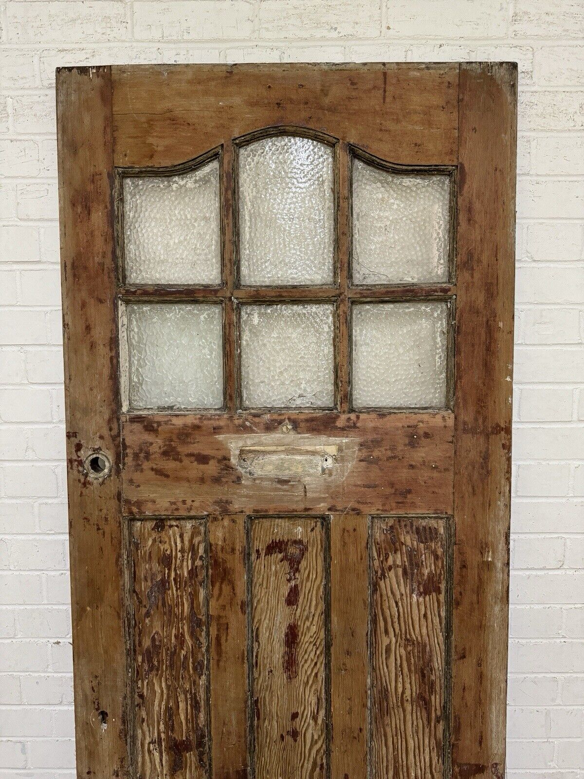 Reclaimed Old Edwardian Victorian Wooden Panel Front Door 2027 x 810mm