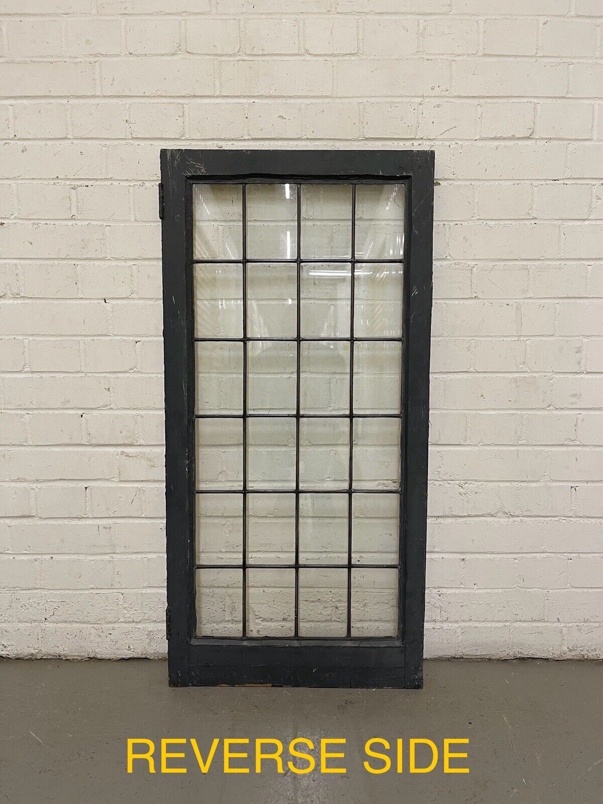 Reclaimed Old Leaded Light Panel Wooden Window 515 x 1045mm