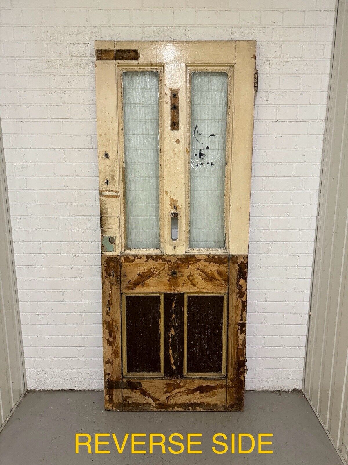 Reclaimed Old Victorian Edwardian Wooden Panel Front Door 2070 x 835mm