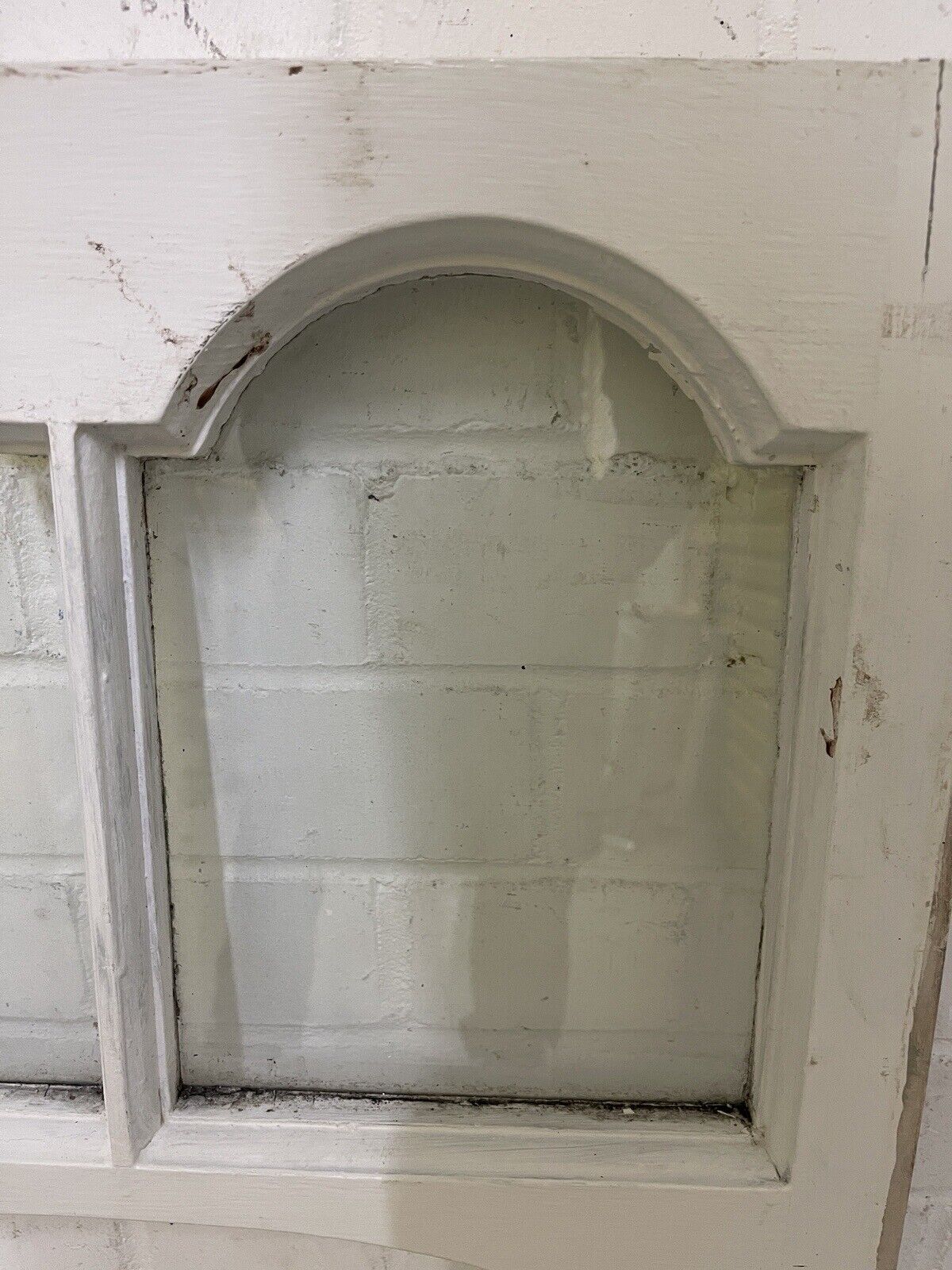 Reclaimed Old Edwardian Arch Sash Wooden Window 913 x 950mm