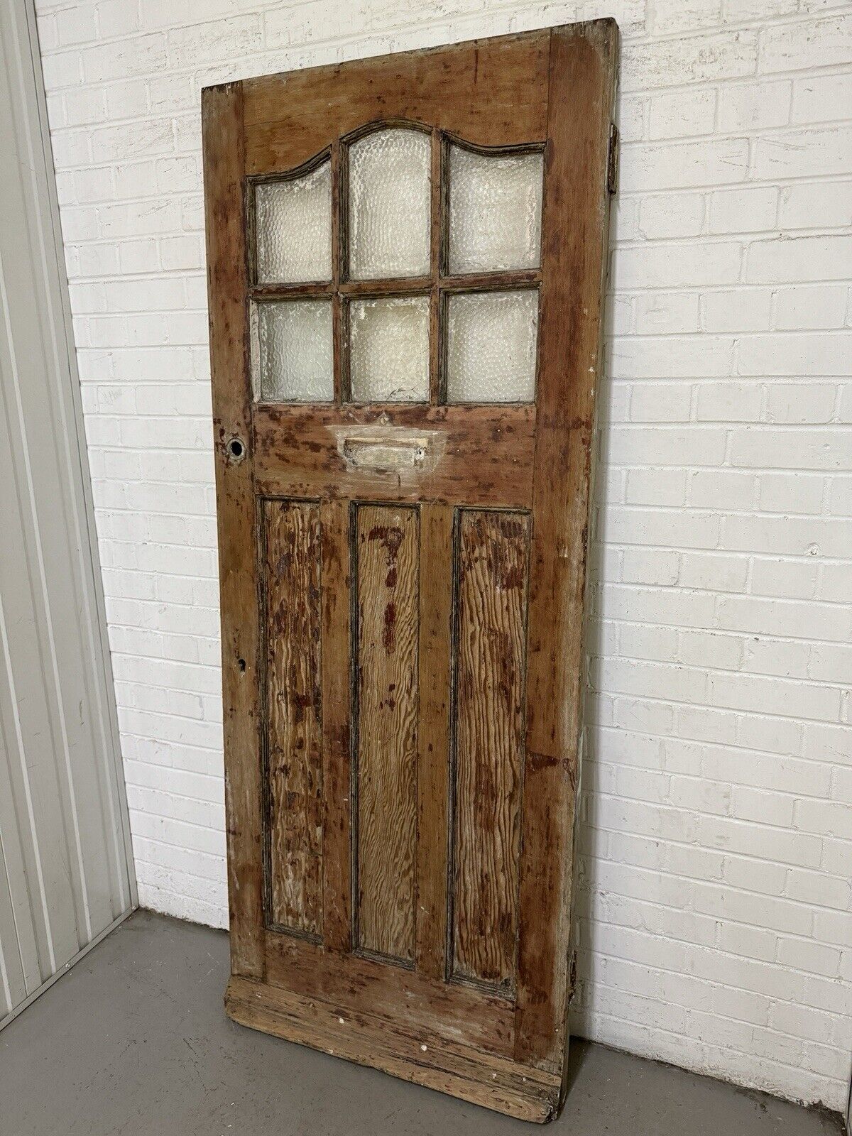 Reclaimed Old Edwardian Victorian Wooden Panel Front Door 2027 x 810mm