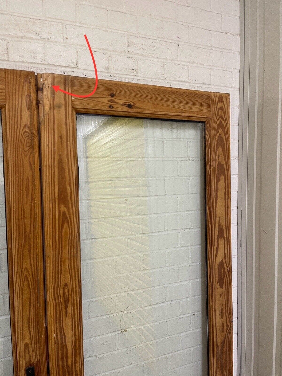 Reclaimed French Double Glazed Glass Wooden Double Doors 1953mm x 1520mm