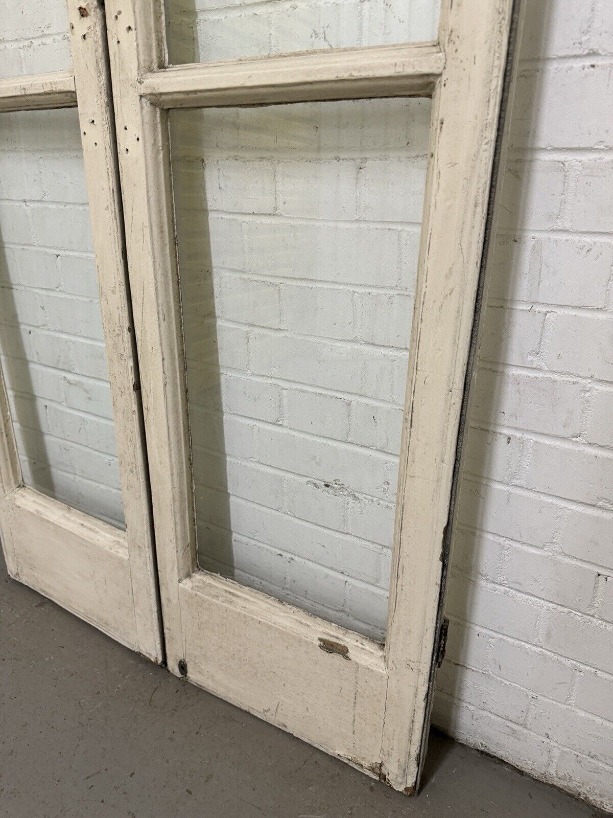 Reclaimed French Single Panel Glass Wooden Double Doors 1680 or 1685mm x 940mm