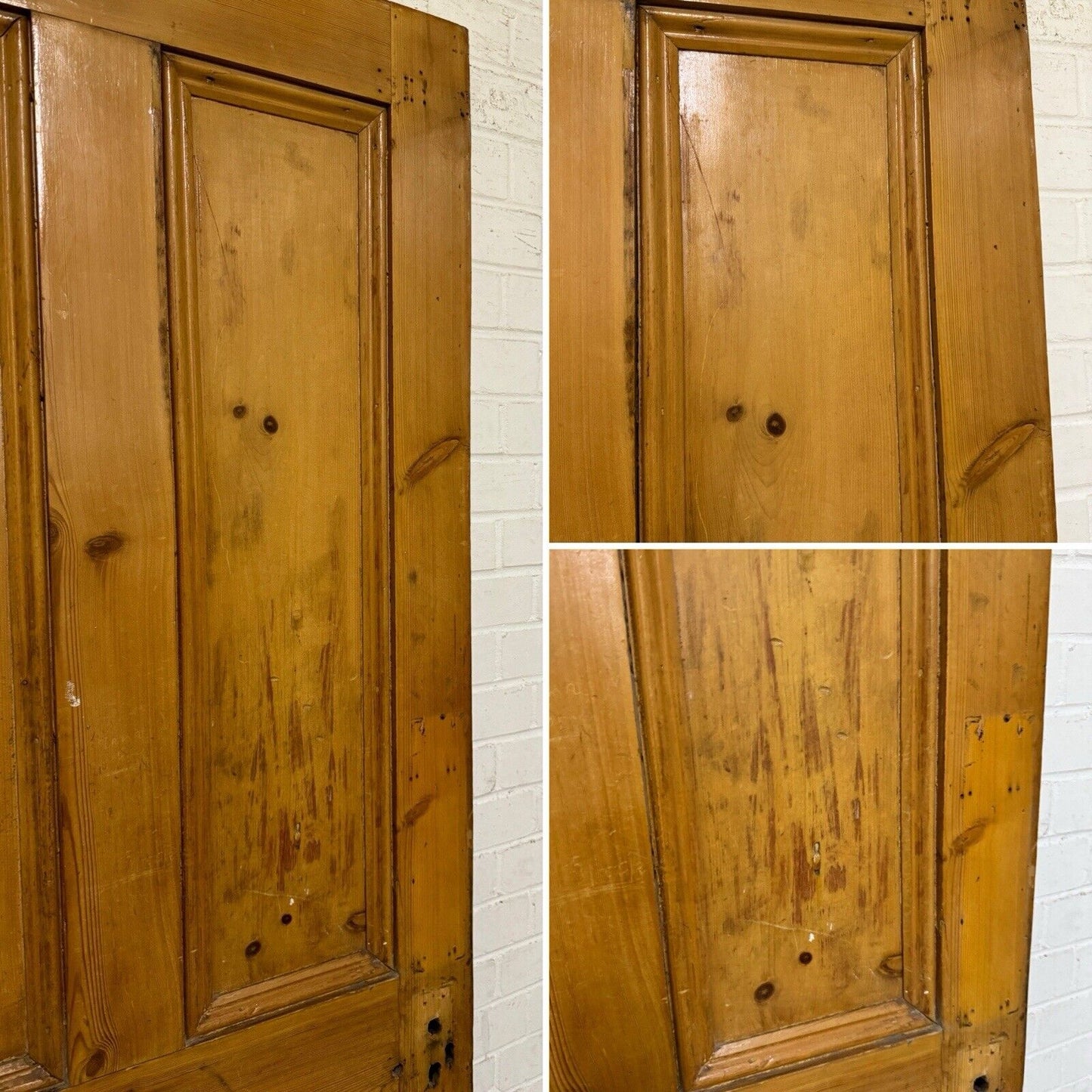 Reclaimed Victorian Pine Internal 4 panel Door 2004 Or 2015 x 810 Or 800mm