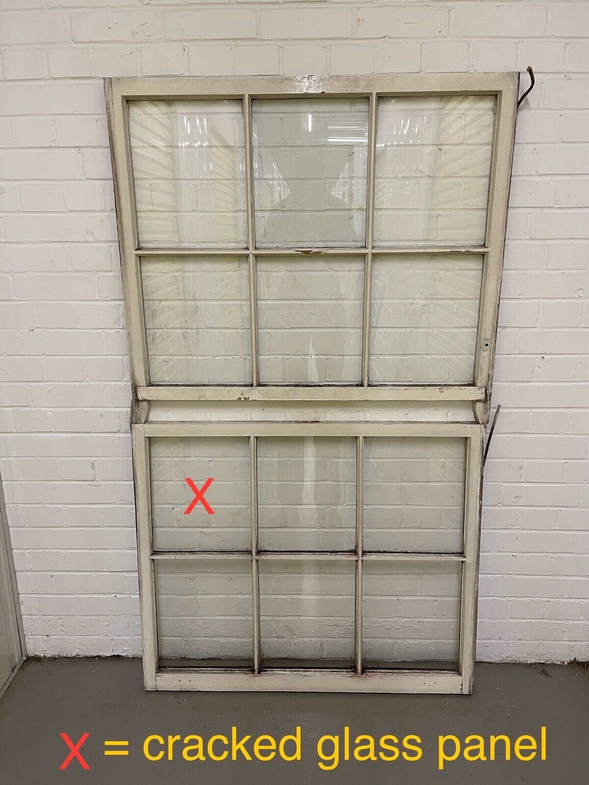 Pair Of Reclaimed Georgian 6 Panel Wooden Panel Sash Window 987x870 985x820