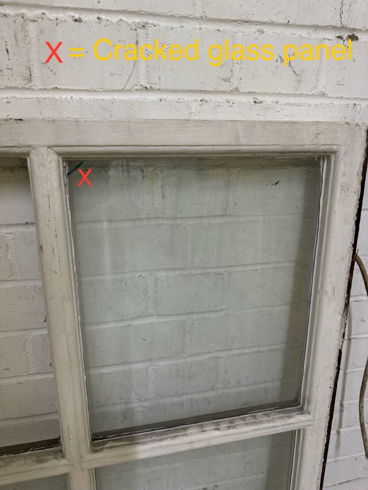 Reclaimed Old Georgian 4 Panel Wooden Window 895 x 750mm