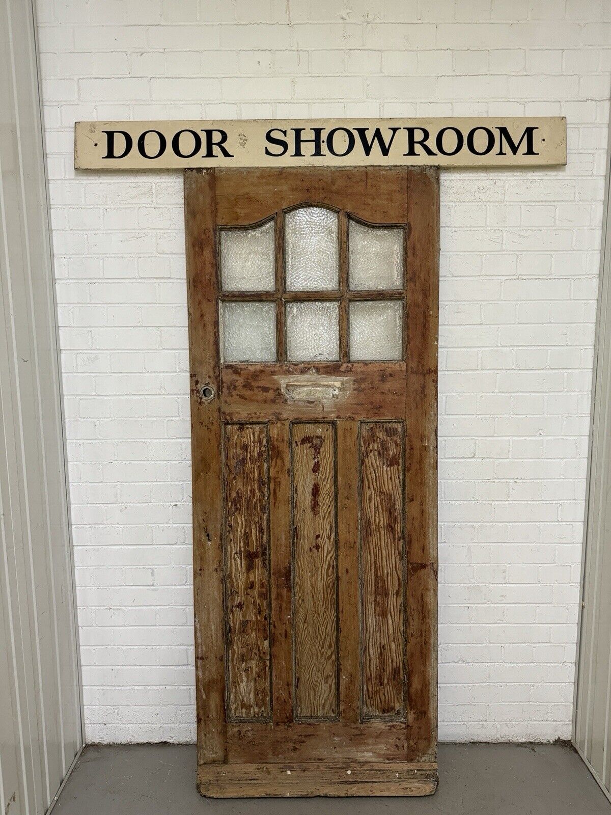 Reclaimed Old Edwardian Victorian Wooden Panel Front Door 2027 x 810mm