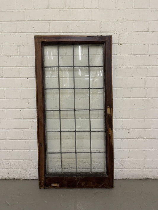 Reclaimed Old Leaded Light Panel Wooden Window 516 x 1045mm