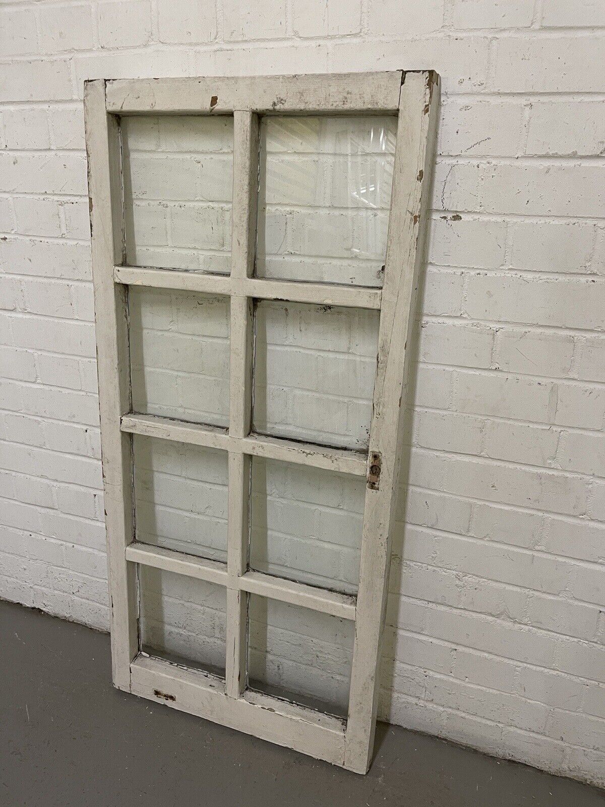 Reclaimed Old Modern Georgian Style 8 Panel Wooden Window 568 x 1175mm