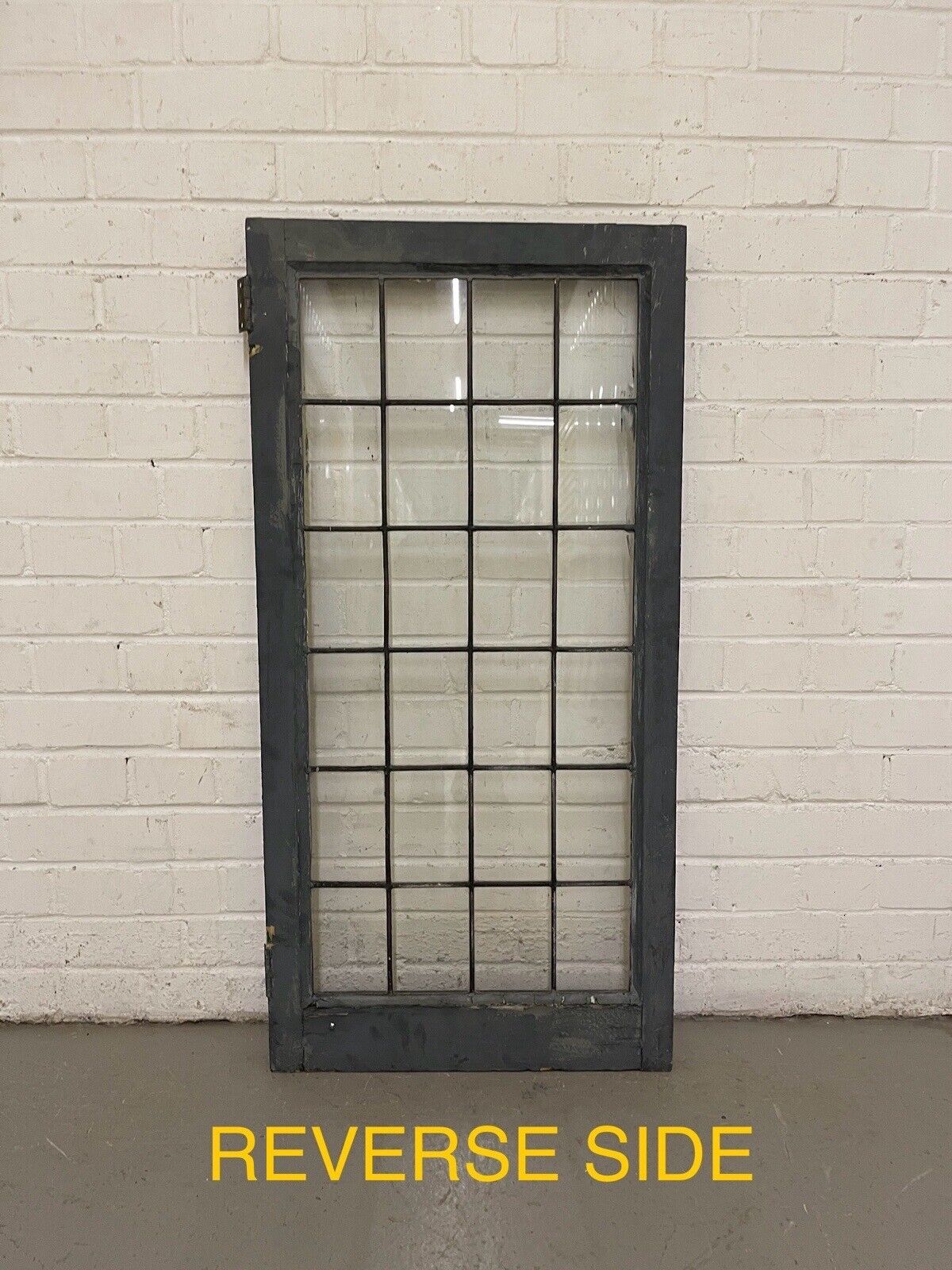 Reclaimed Old Leaded Light Panel Wooden Window 515 x 1048mm