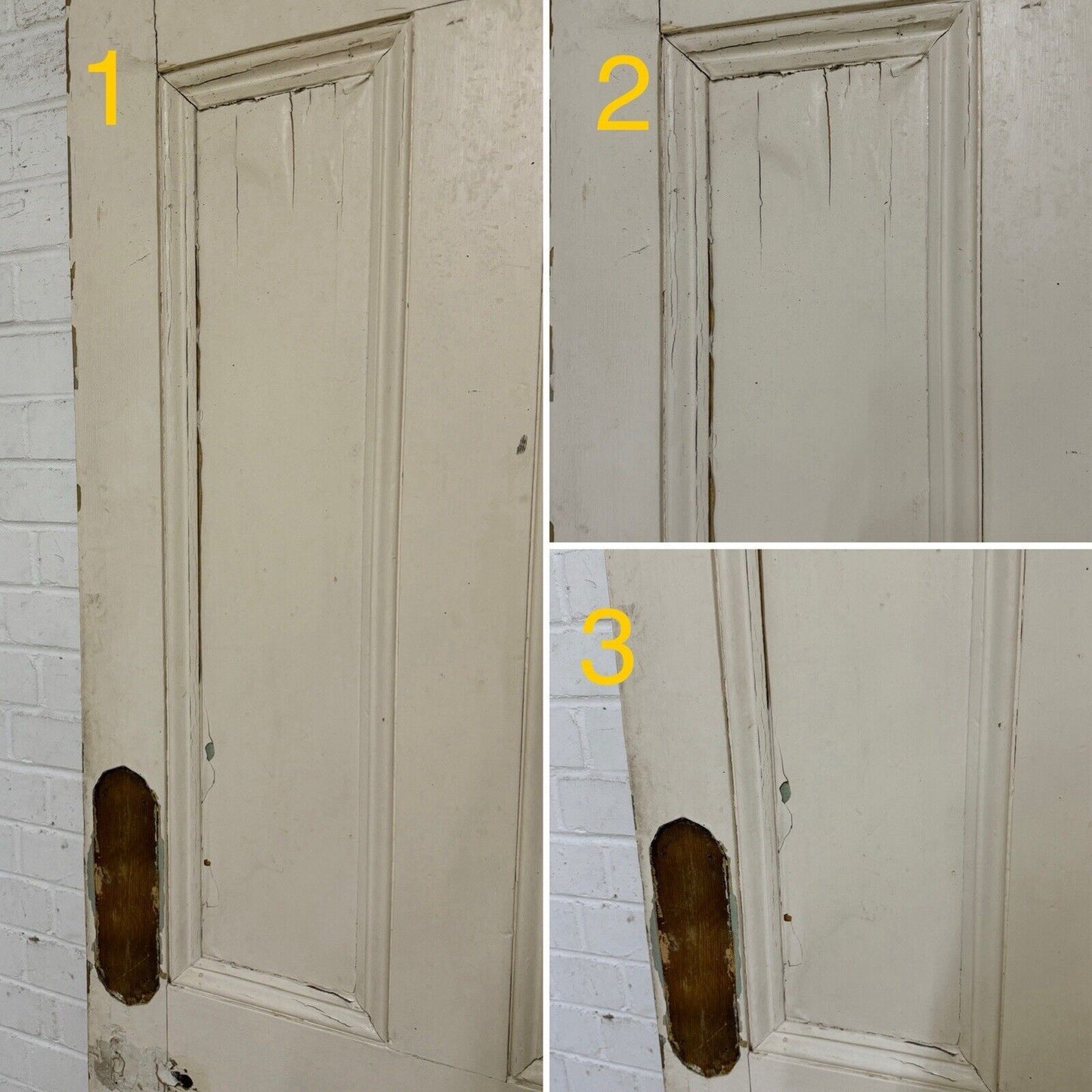 Reclaimed Vintage Old Victorian Pine Internal 4 panel Door 2015 x 810mm