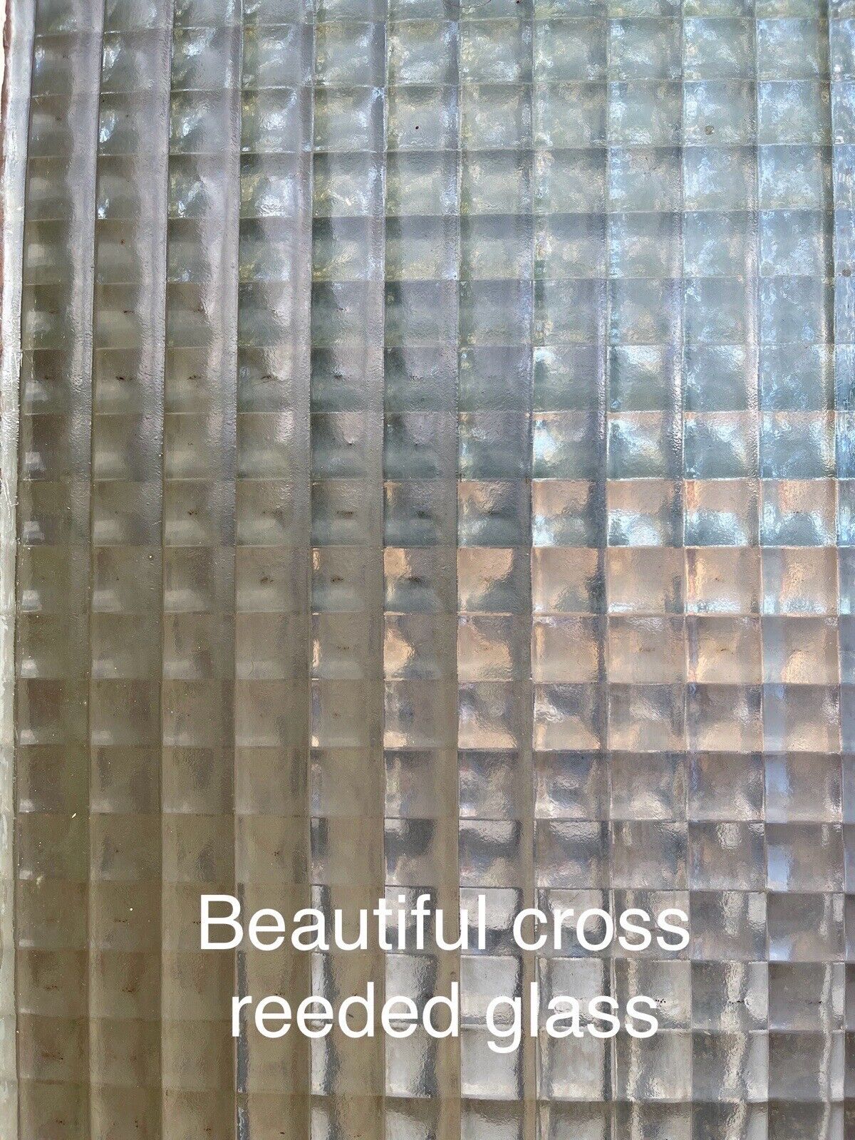 Reclaimed Cross Reeded Glass Door 1980 or 1975mm x 760 or 759mm