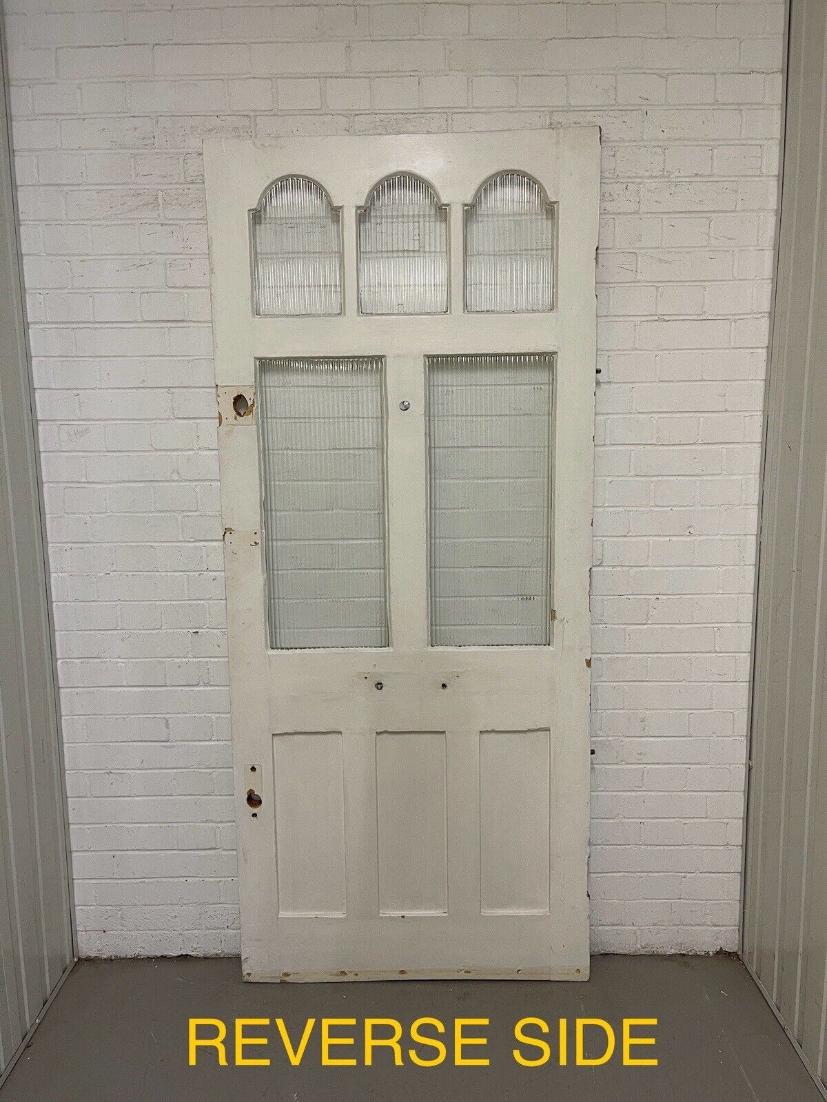 Reclaimed Victorian Edwardian Wooden Panel Front Door 2100 or 2090mm x 908mm