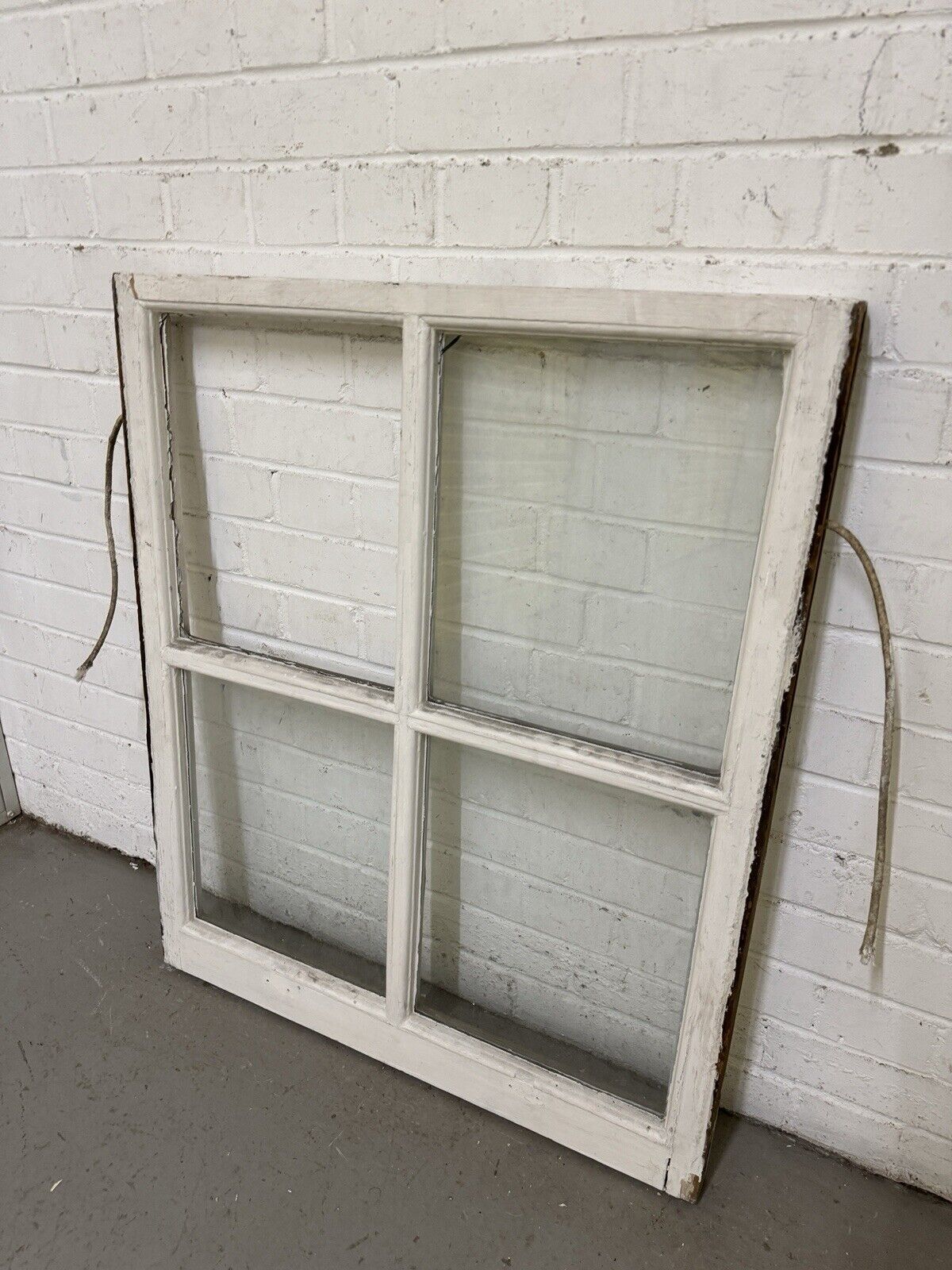 Reclaimed Old Georgian 4 Panel Wooden Window 895 x 750mm