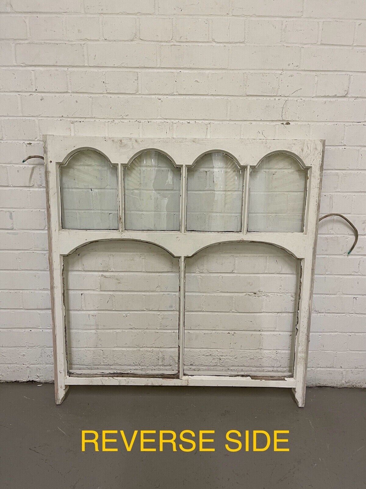 Reclaimed Old Edwardian Arch Sash Wooden Window 913 x 950mm